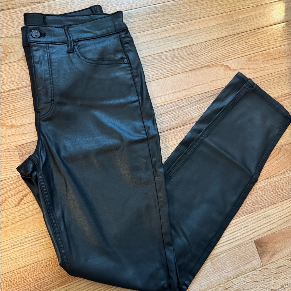 White House black market coated denim skinny jeans
